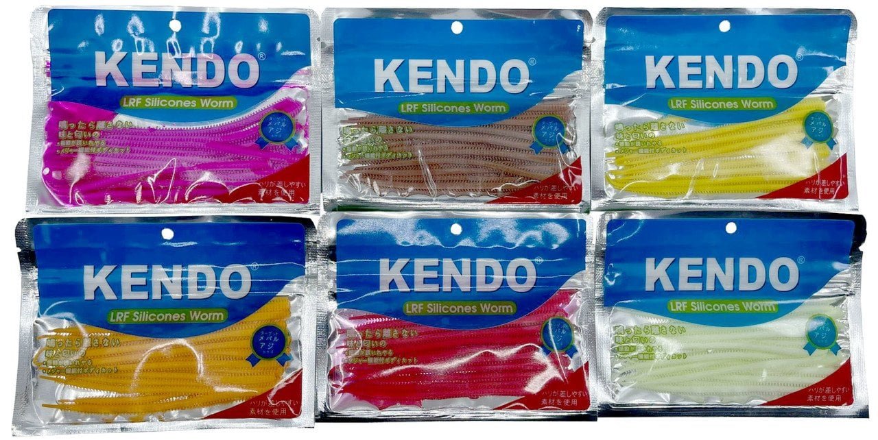 2904202669f207dbbbdf4.jpeg Kendo 10 cm Lrf Silicones Worm (Slim Gövde-Kokulu) 15 adet - Görsel 1