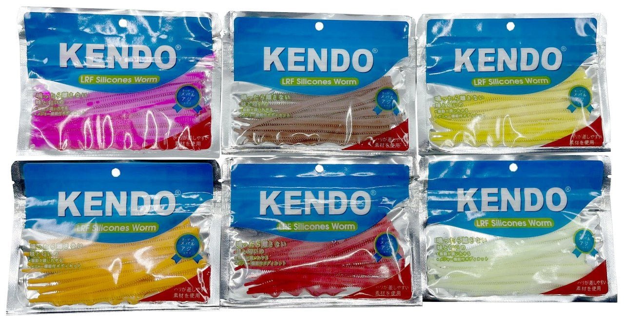 2904202669f207dc4d560.jpeg Kendo 10 cm Lrf Silicones Worm (Kokulu) 10 adet - Görsel 1