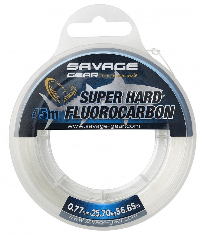 2904202669f2081a0b4da.jpeg Savage Gear Super Hard Fluorocarbon 45 M 0.77 MM 25.70 KG 56.65 LB Clear - Görsel 1