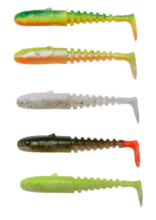 2904202669f2085557f28.jpeg Savage Gear Gobster Shad 7.5 cm 5 gr Dark Water Mix 5 Pcs - Görsel 1