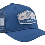 BKK Striped Bass Trucker Hat Navy Blue Şapka